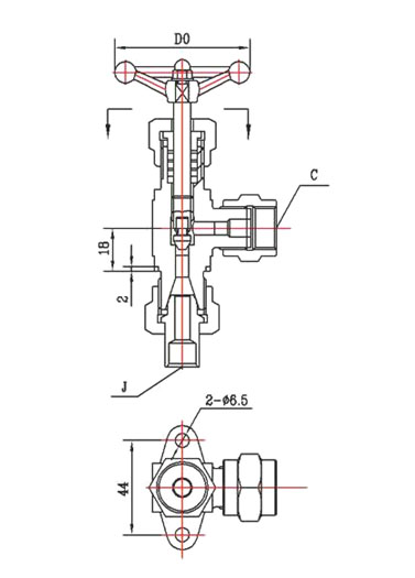 j94w-100p角式仪表阀