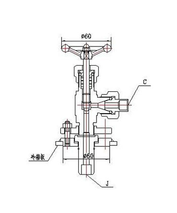 j24w-100p角式仪表阀